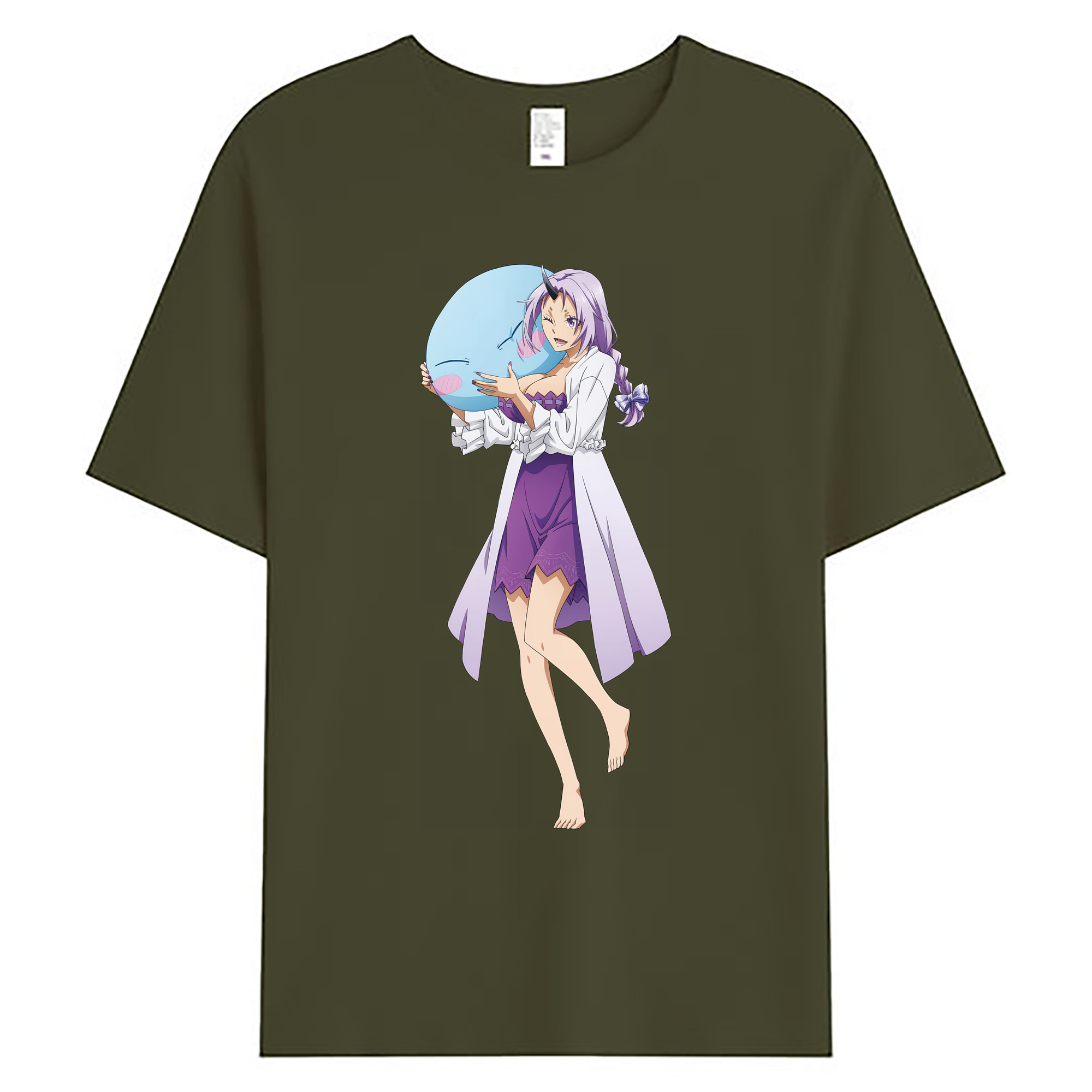 （画像用） 転スラ Regarding Reincarnated to Slime 綿100％ メンズ半袖Tシャツ｜肌触りやわらか＆通気性